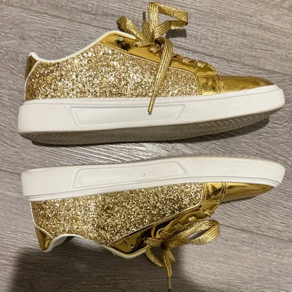 Gold Metallic Sneakers - Picture 4 of 5